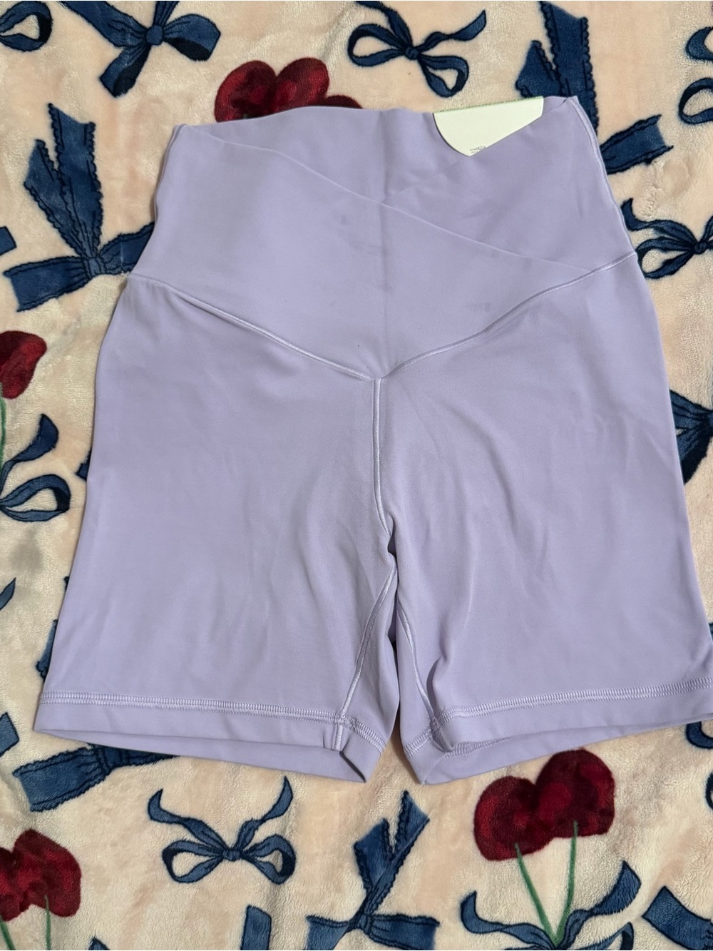 OFFLINE By Aerie Real Me Crossover High Waisted 5" Bike Short | Lavander - Picture 2 of 3